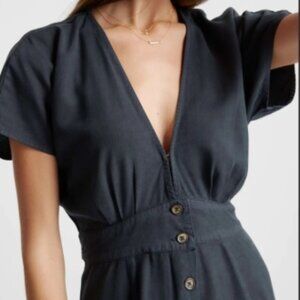 Vintage Wash Tencel Button Front Dress